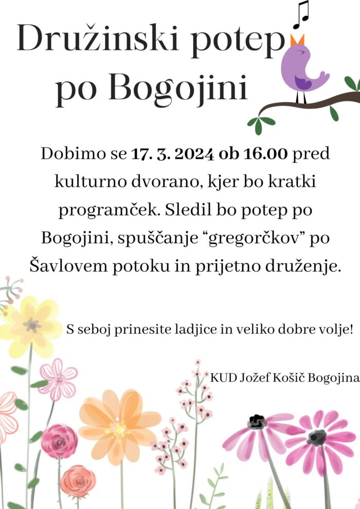 Družinski potep po Bogojini